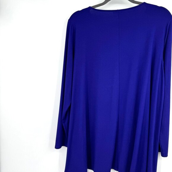 Eileen Fisher Viscose Jersey Shirt woman’s size plus size 1X blueish purple - Picture 8 of 10